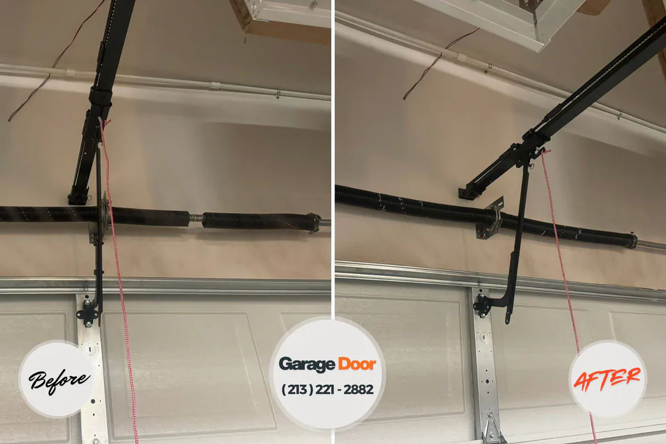 Before and after: garage door repair Manhasset, NY